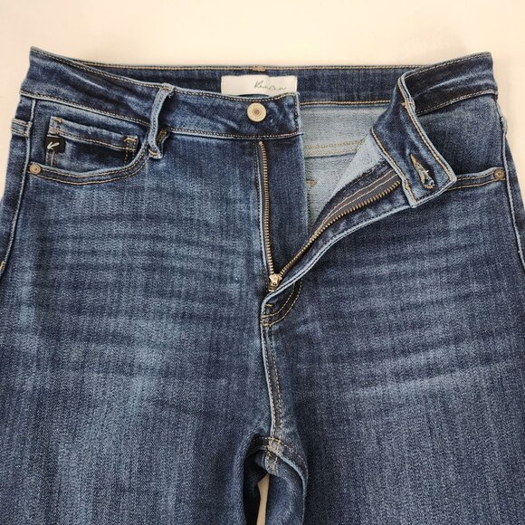 KanCan LA Constance Essentials High Rise Bootcut Jeans Side Slit Dark Wash Denim - Picture 14 of 16